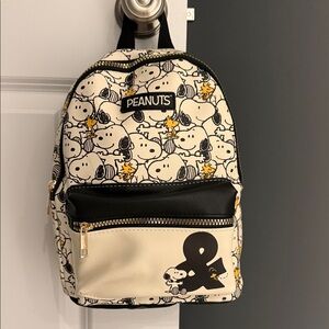 Peanuts Black and White Snoopy Mini Backpack